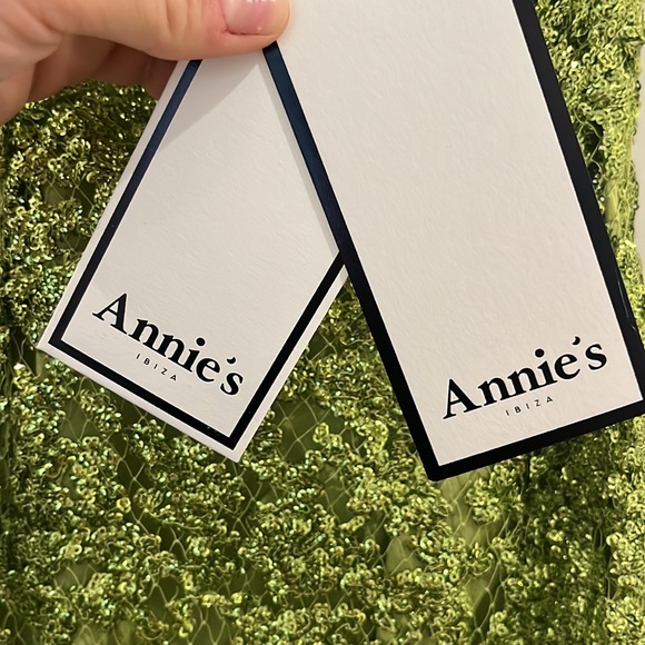 Annie’s Ibiza Green Silk Sequin Mini Dress - Picture 3 of 12